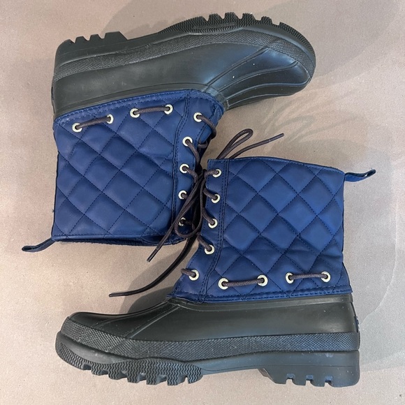 Sperry Top Sider Navy Blue Gosling Duck Boots Waterproof Women’s Size US 8 - Picture 6 of 11